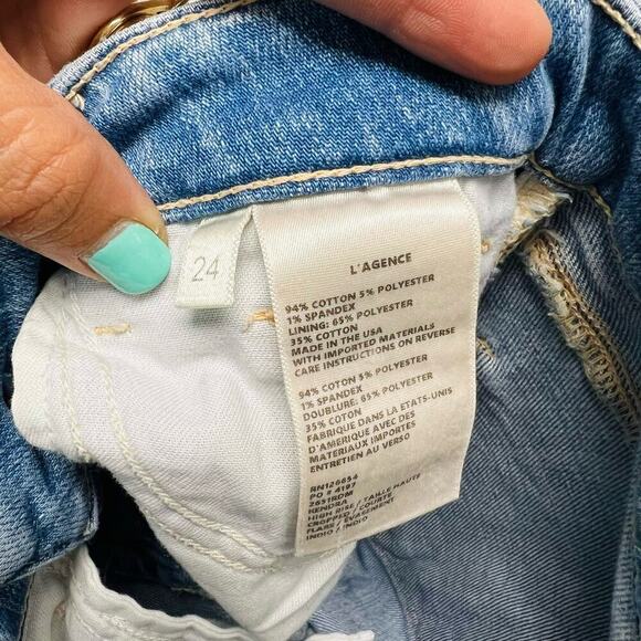 L'AGENCE Kendra H/R Crop Flare Jeans in‎ Indio Women’s Size 24 - Picture 8 of 11